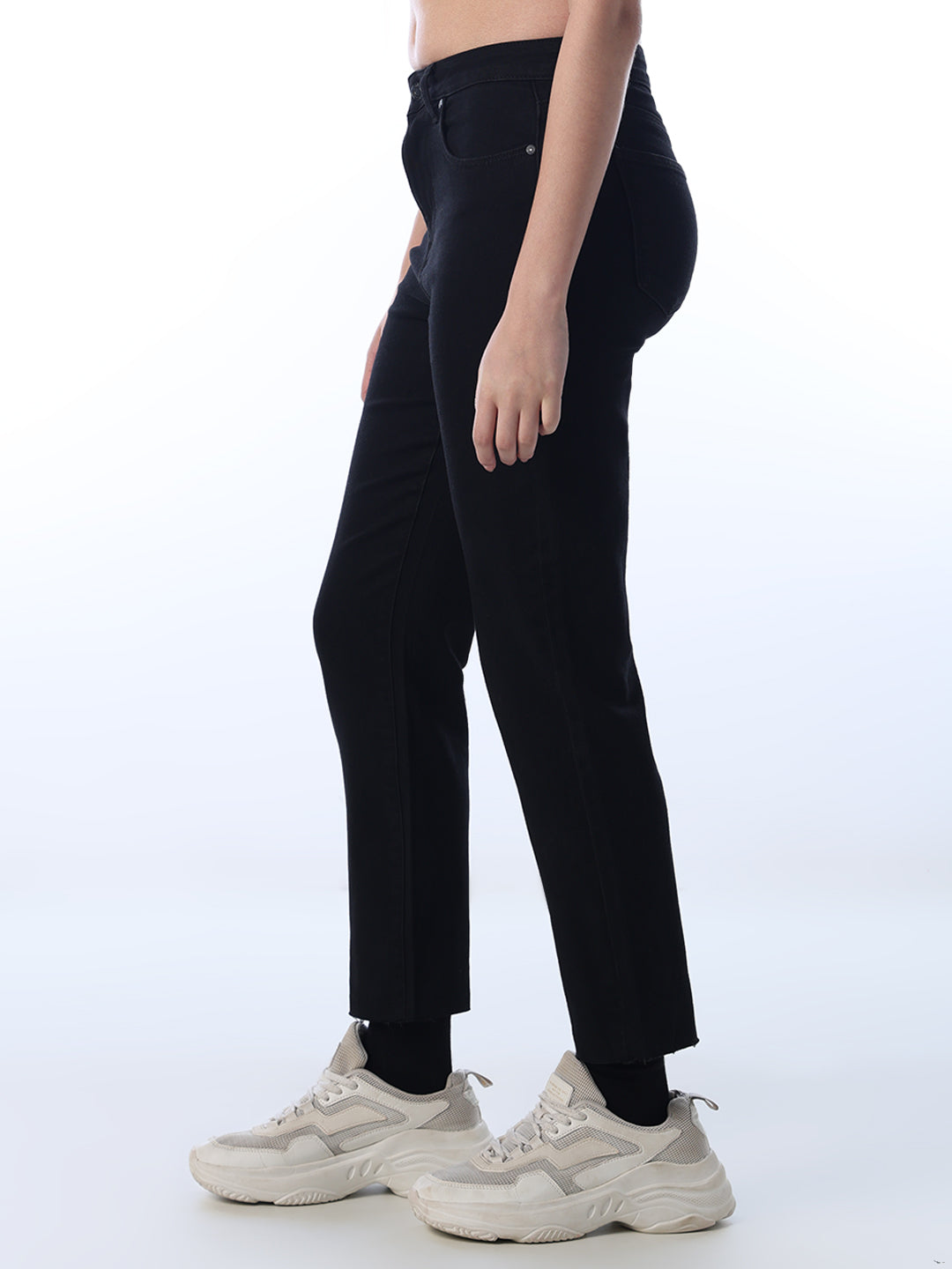 High Rise Straight Fit Jeans