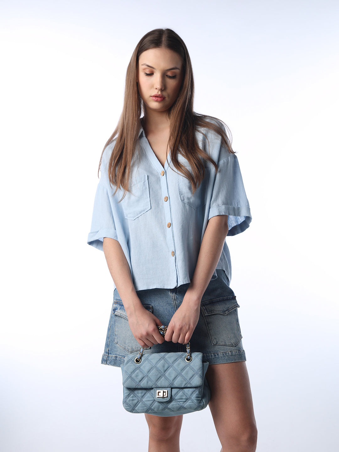 Oversized V-Neck Shirt