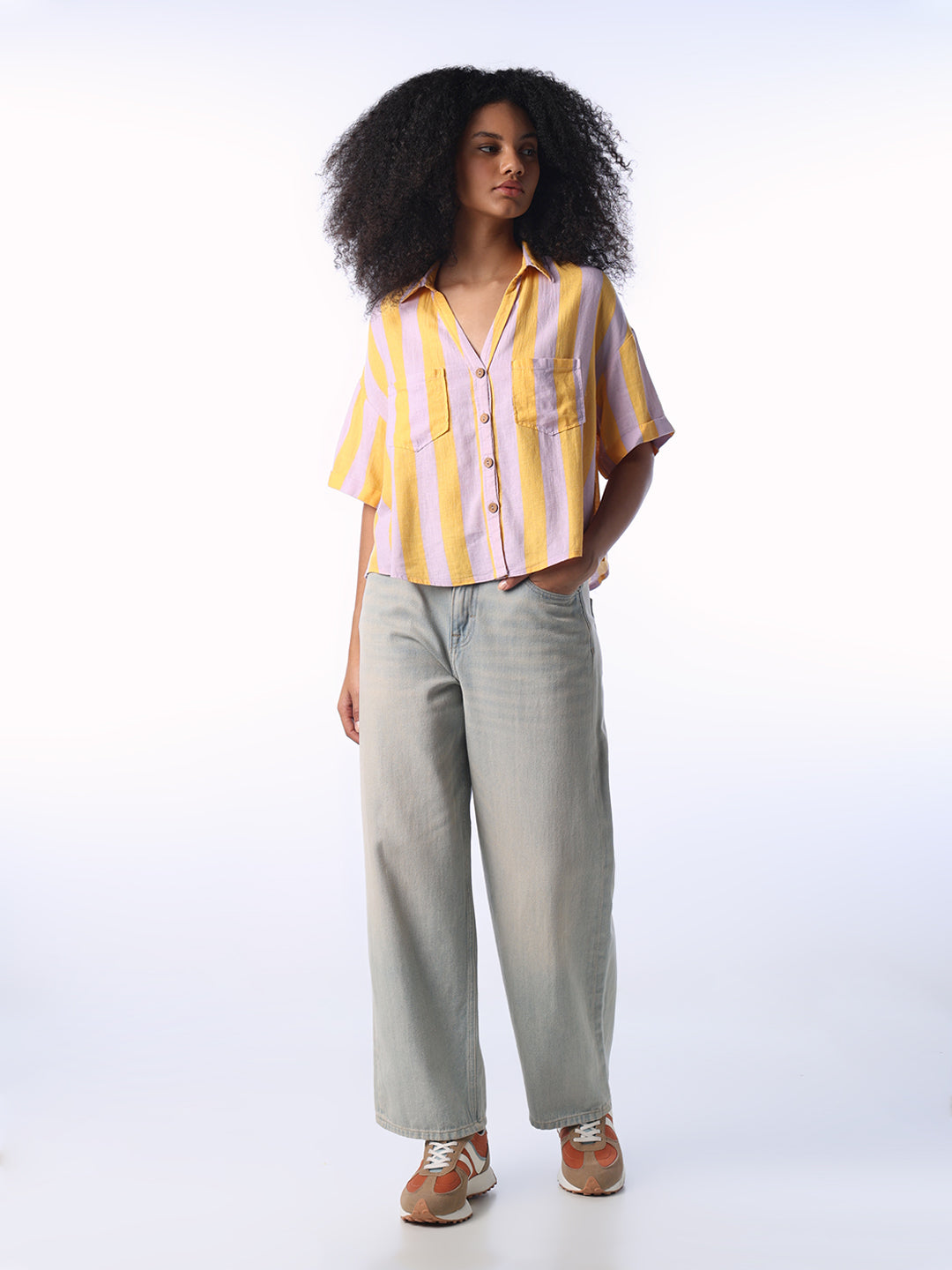 Colourblocked Oversized Shirt