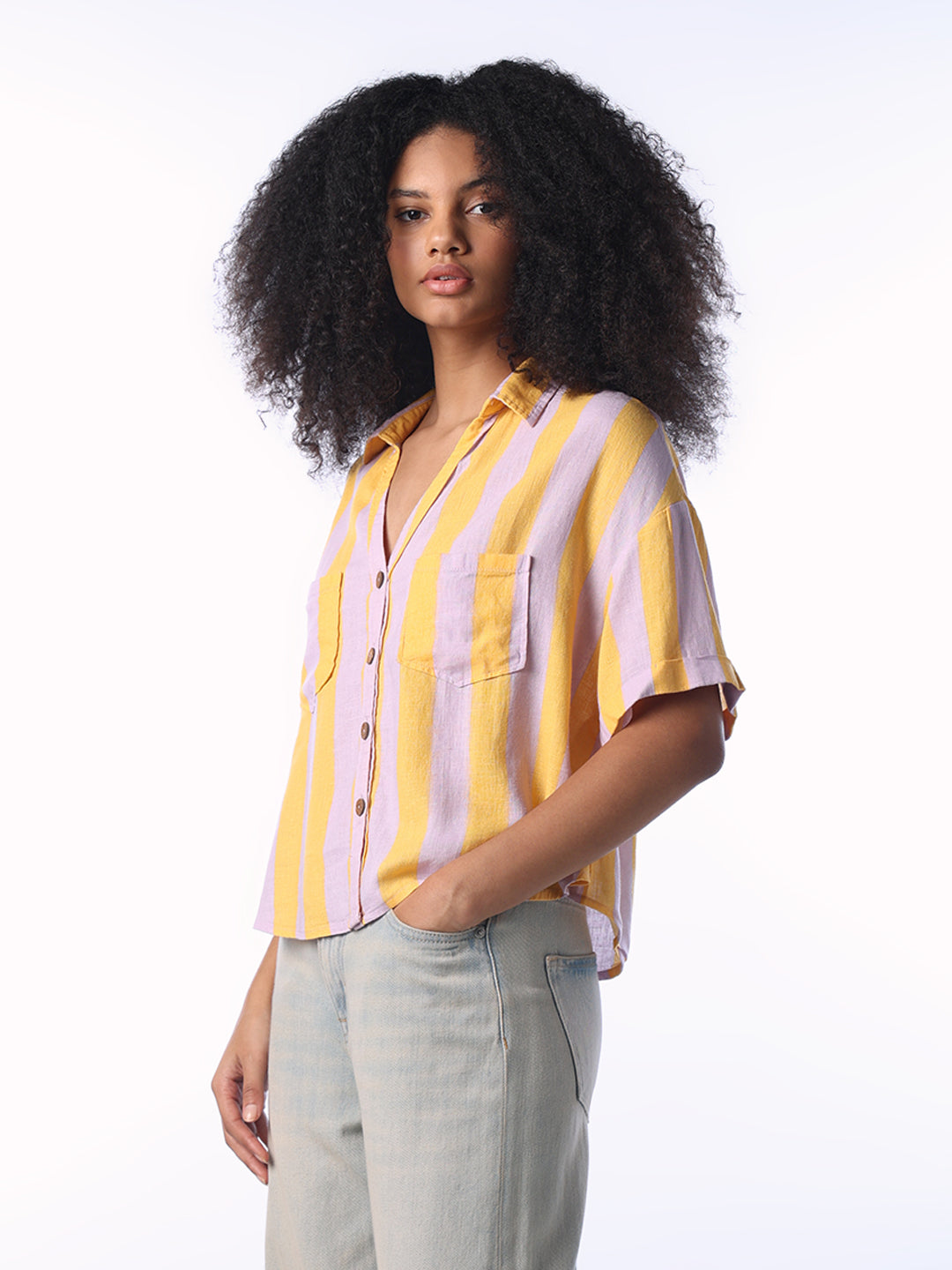 Colourblocked Oversized Shirt