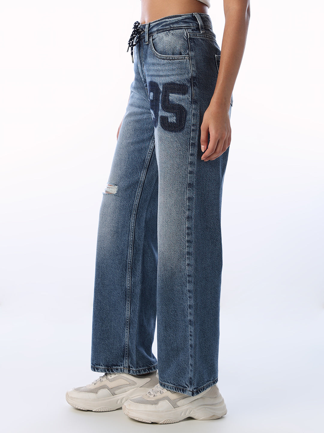 High Rise Mildly Distressed Jeans