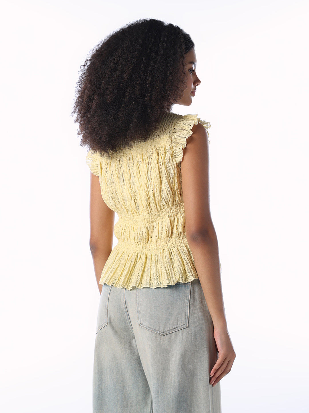 Yellow Gathered Top