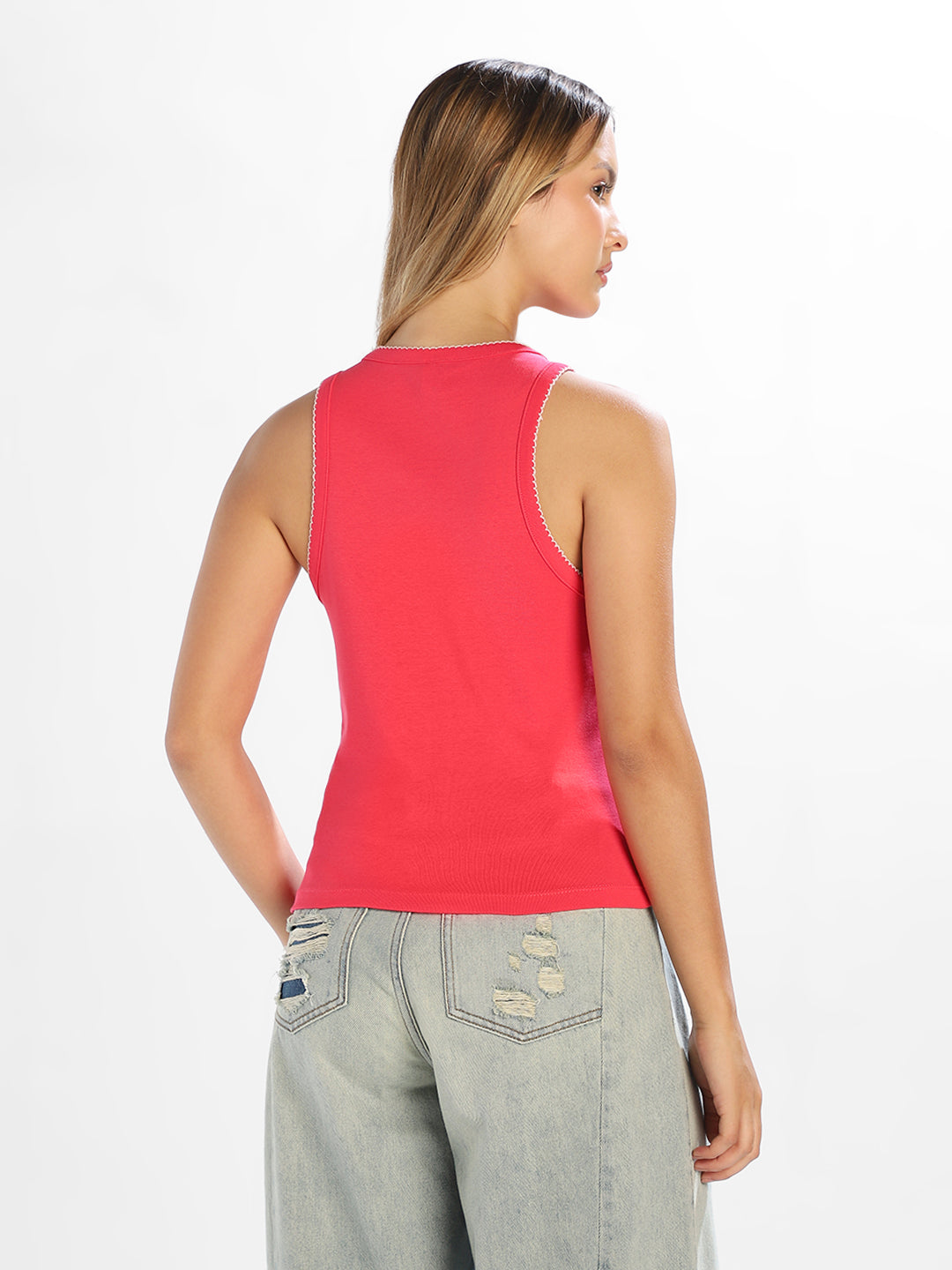 Pink Sleeveless Tank Top