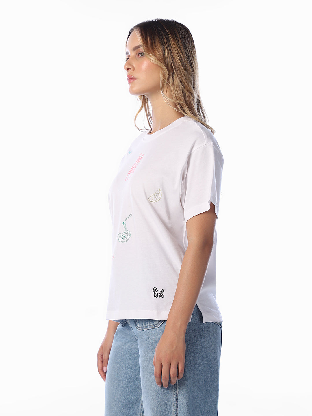 White Printed Organic Cotton T-shirt