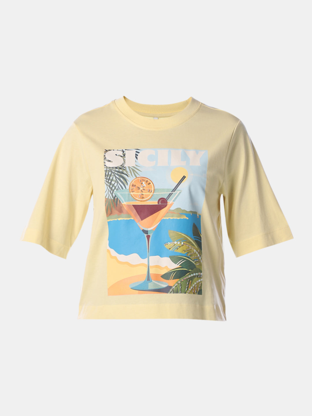 Yellow Printed T-shirt