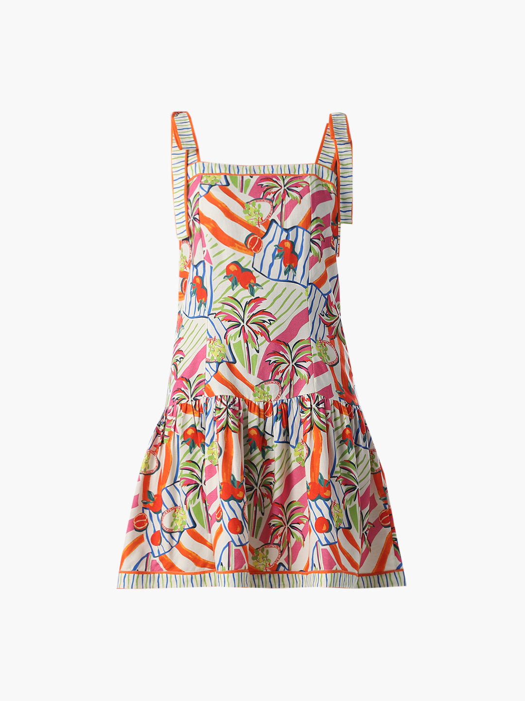 Printed Tie-Bow Dress