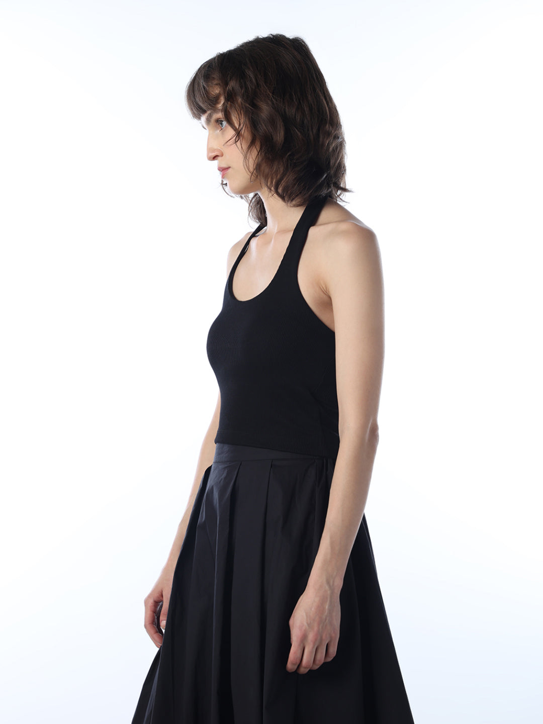 Black Halter Neck Top