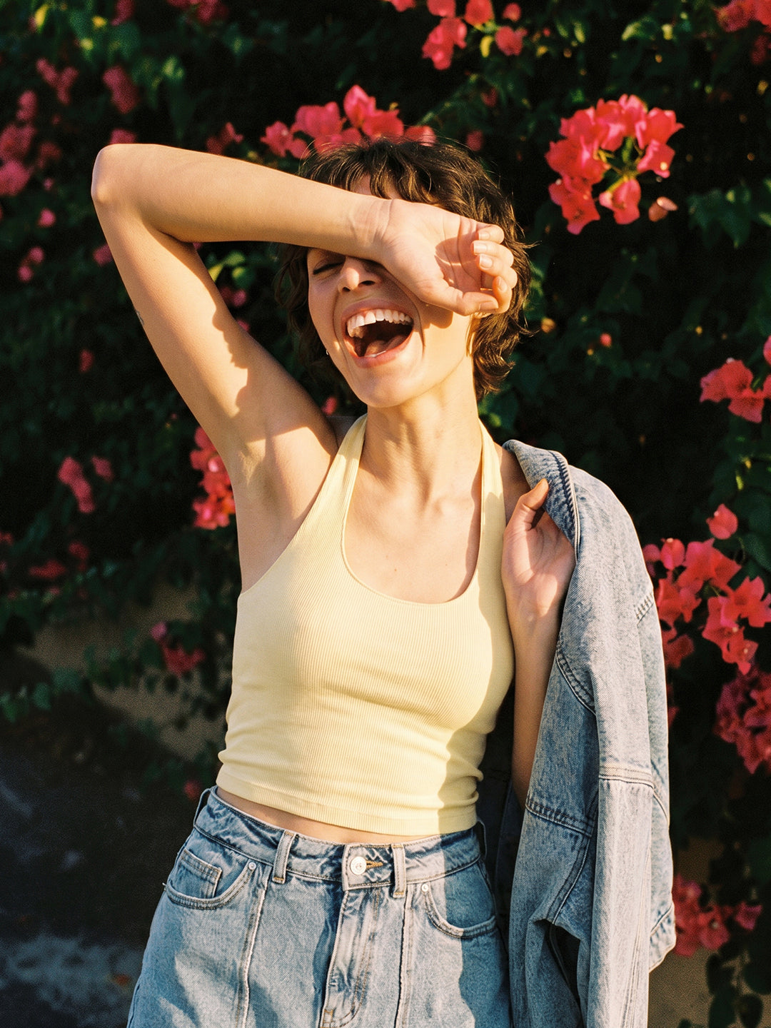Yellow Halter Neck Top