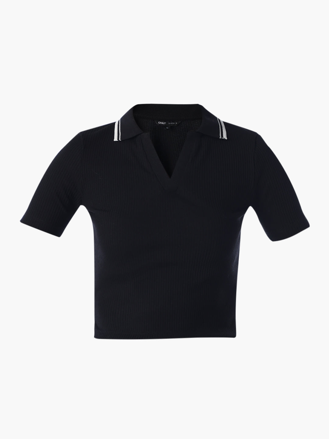 V-Neck Cropped Polo