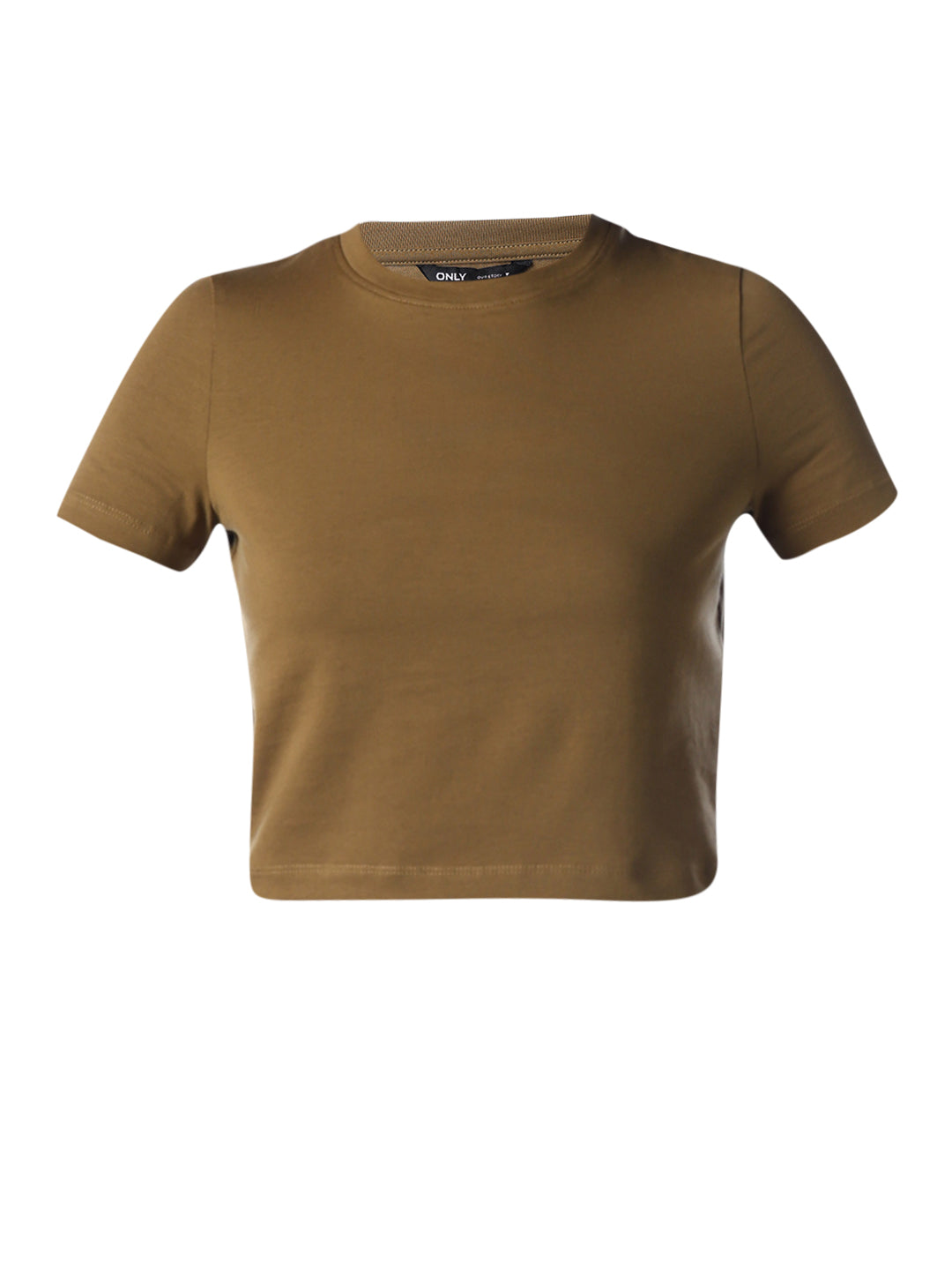 Cropped Snug T-shirt - Olive