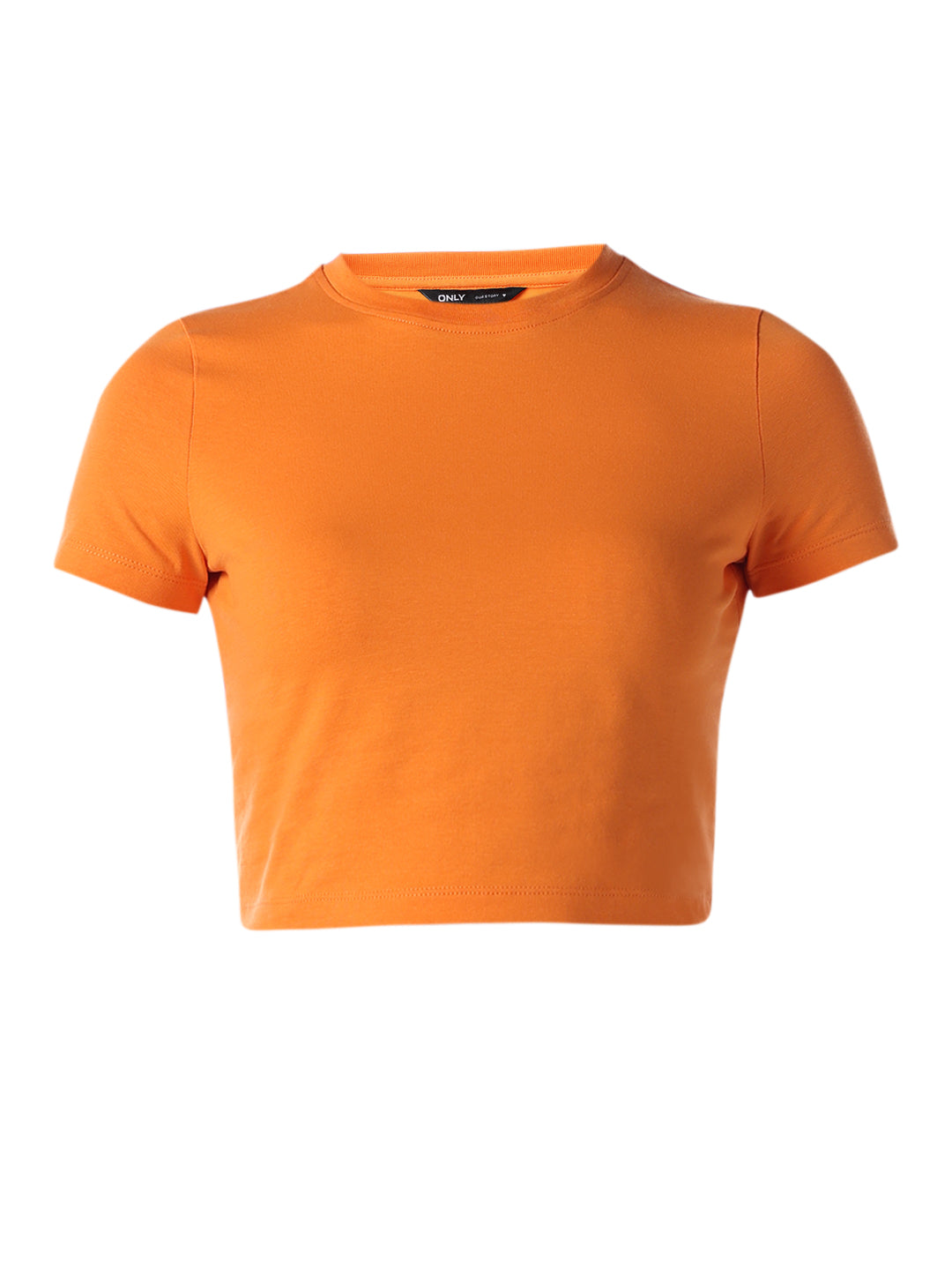 Bright Orange Cropped T-shirt
