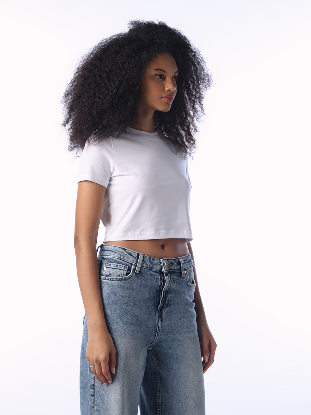 Cropped Snug T-shirt - White