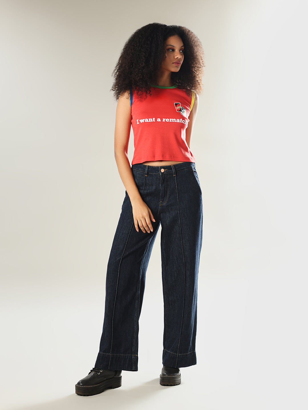 UNO X ONLY Red Sleeveless T-shirt