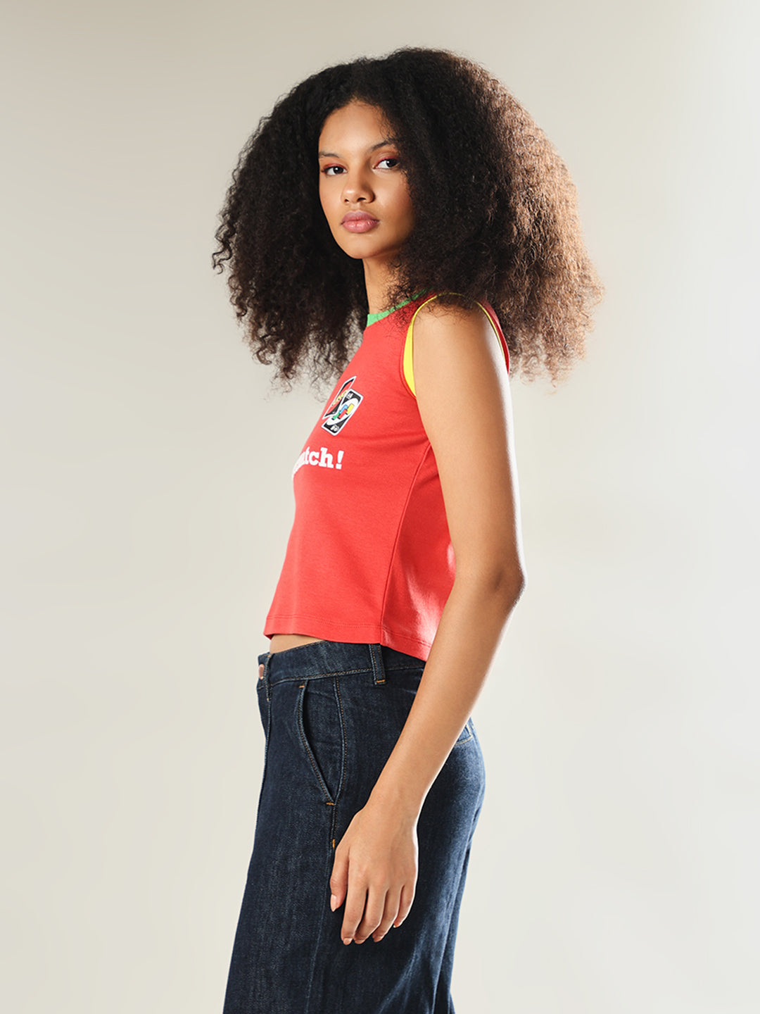 UNO X ONLY Red Sleeveless T-shirt