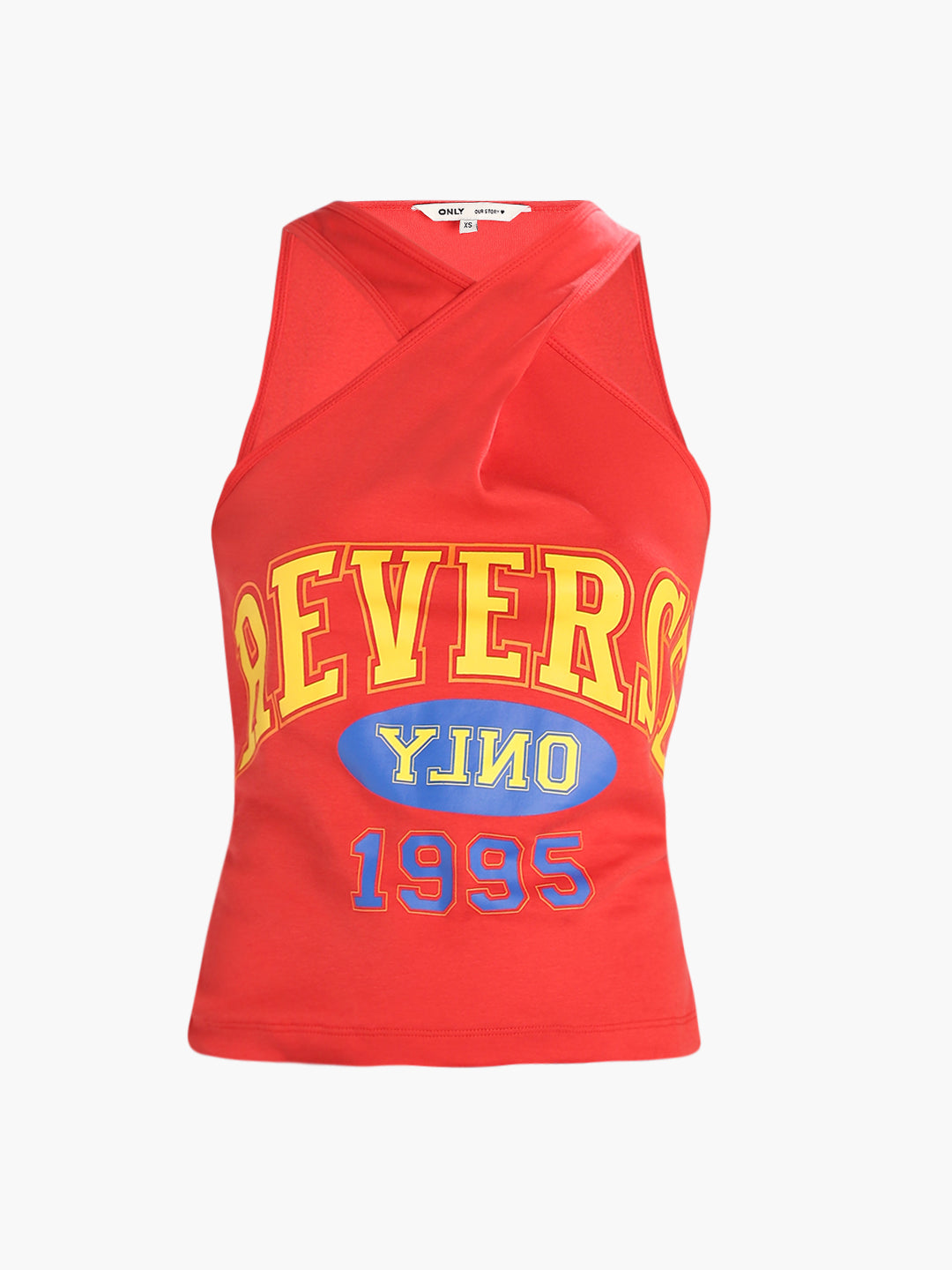 Red Printed Halter Top