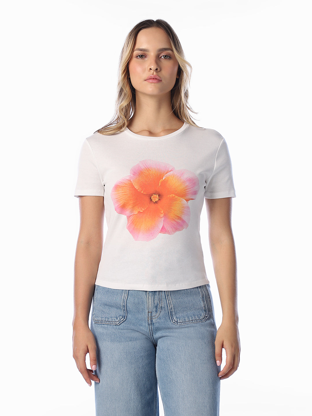 White Printed T-shirt