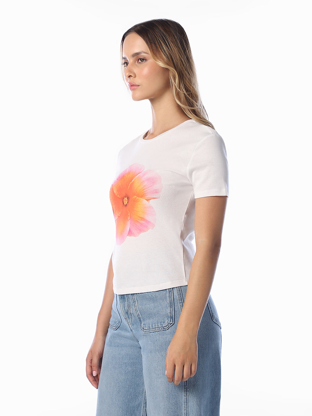 White Printed T-shirt
