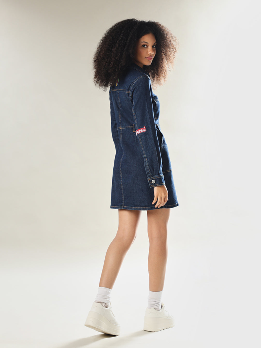 UNO X ONLY Dark Blue Denim Dress