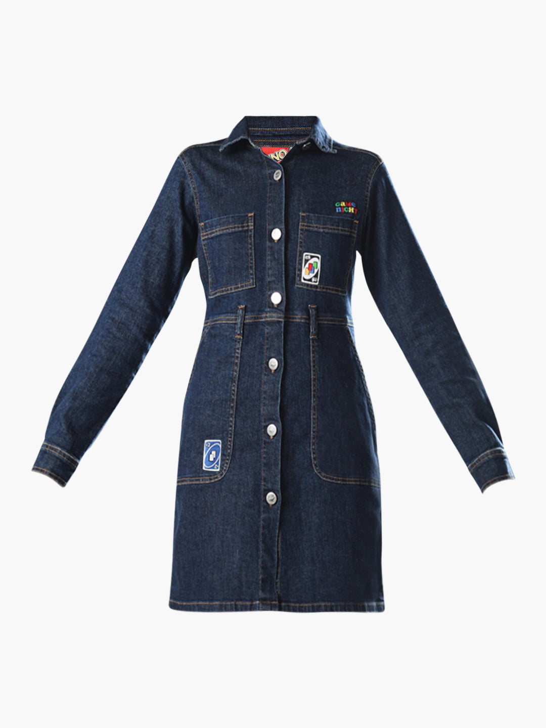 UNO X ONLY Dark Blue Denim Dress