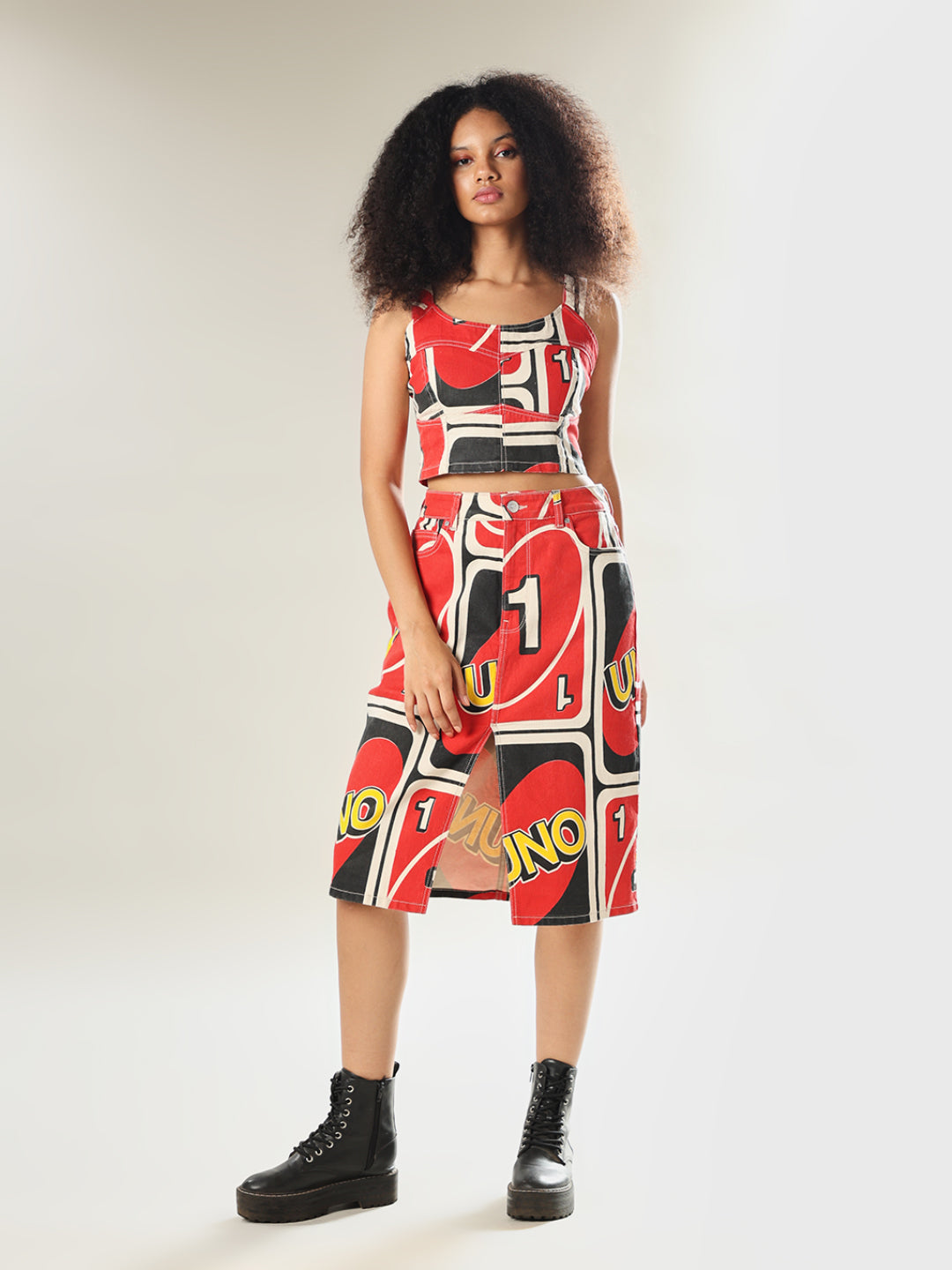 UNO X ONLY Cropped Corset Denim Top