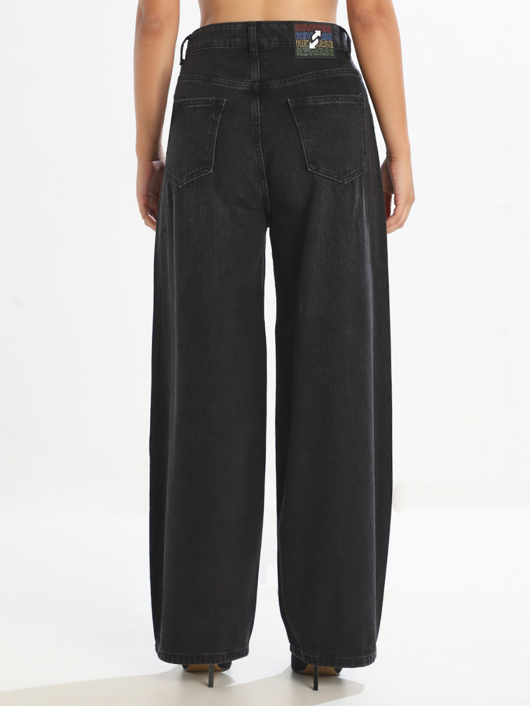 UNO X ONLY Black Slouchy Fit Jeans