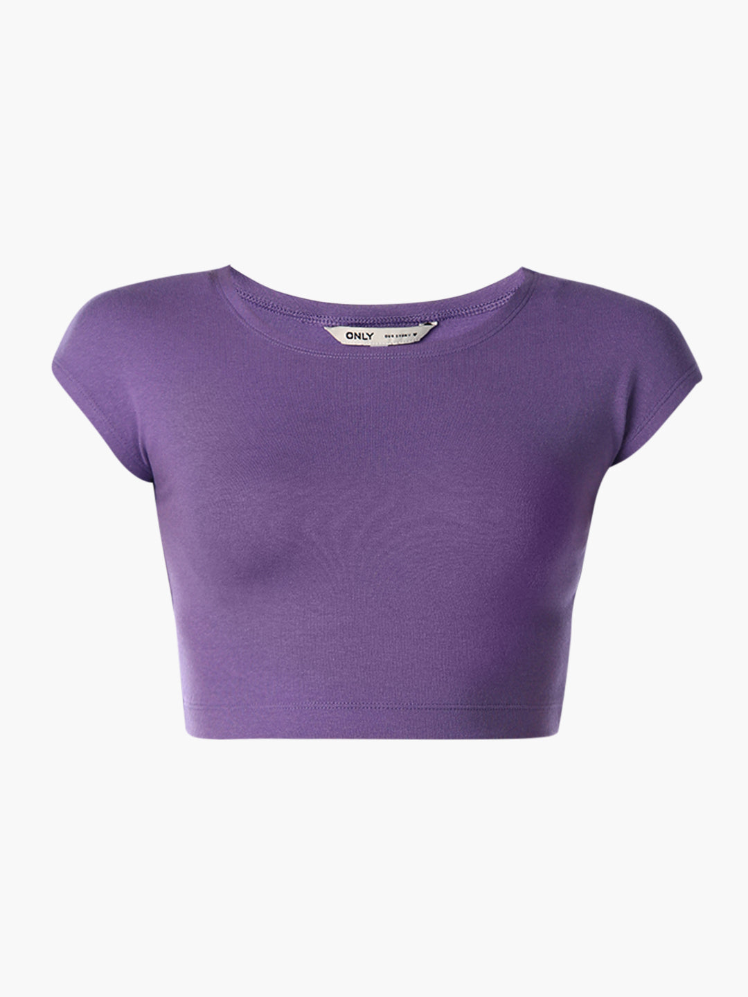 Purple Fitted Cropped Top
