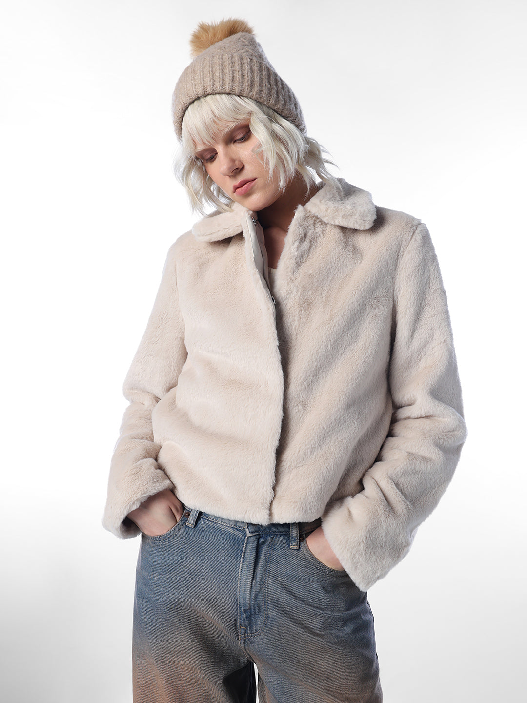 Off-White Faux Fur Jacket