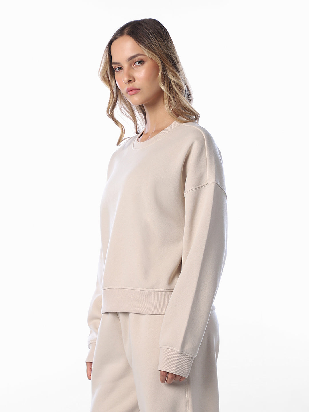 Beige Relaxed Fit Sweatshirt