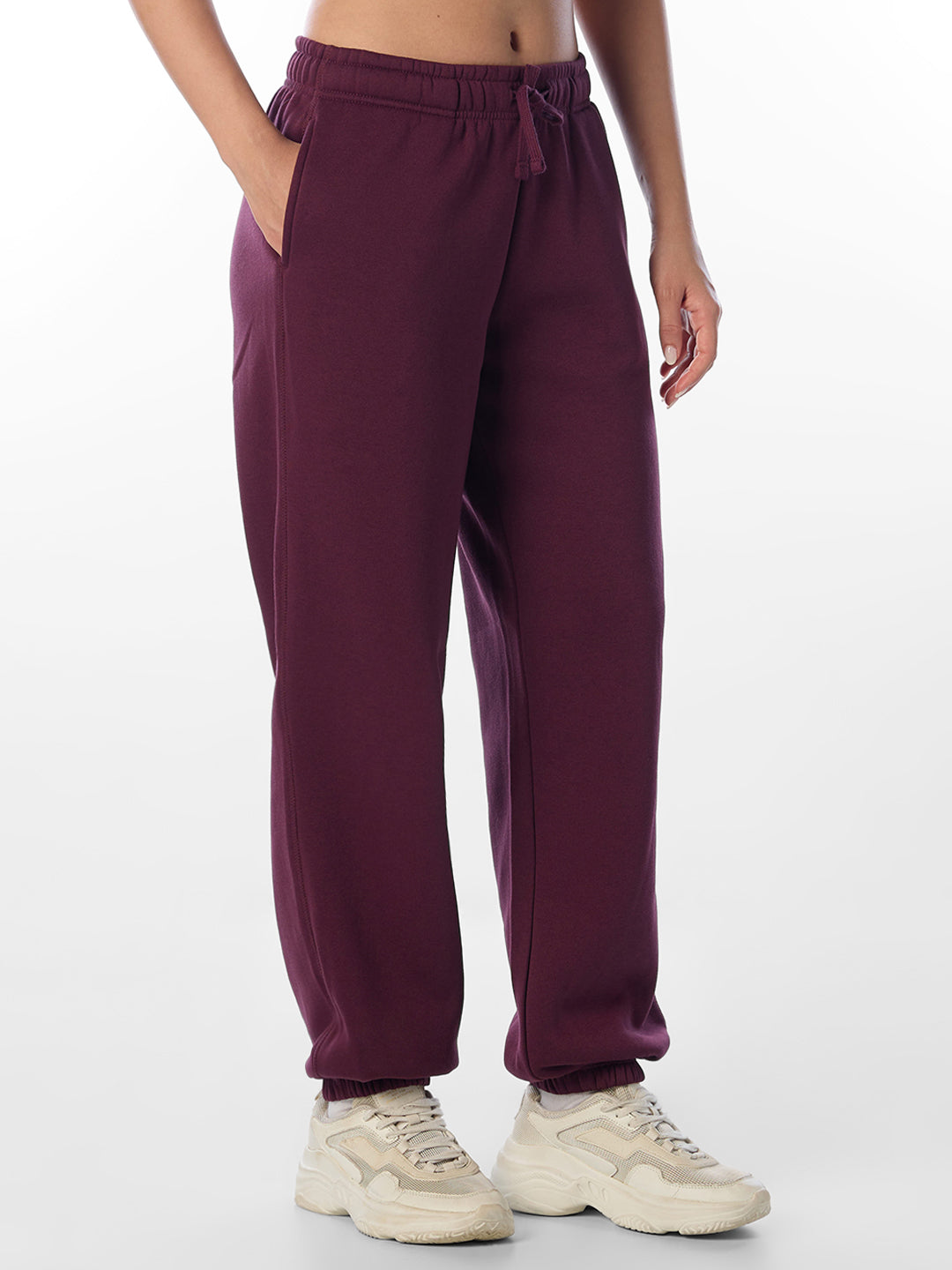Maroon Regular Fit Sweatpants