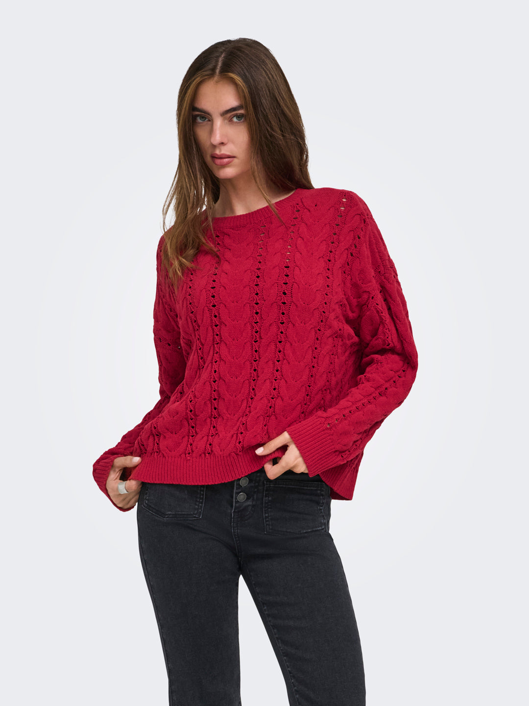 Red O-Neck Sweater