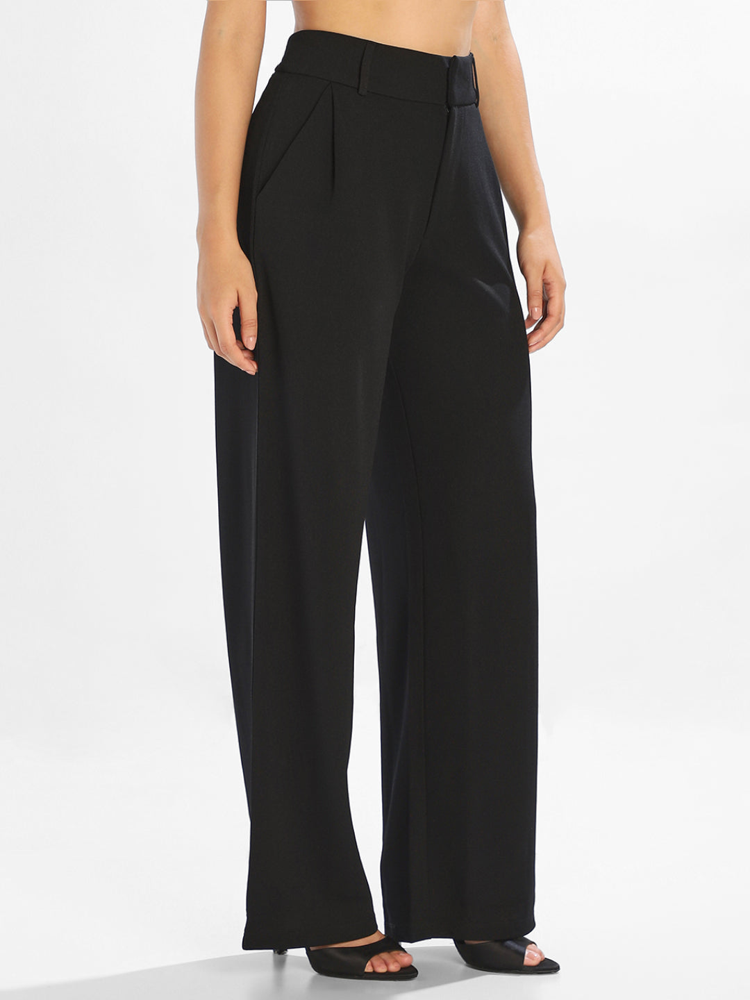 Black Regular Fit Pants