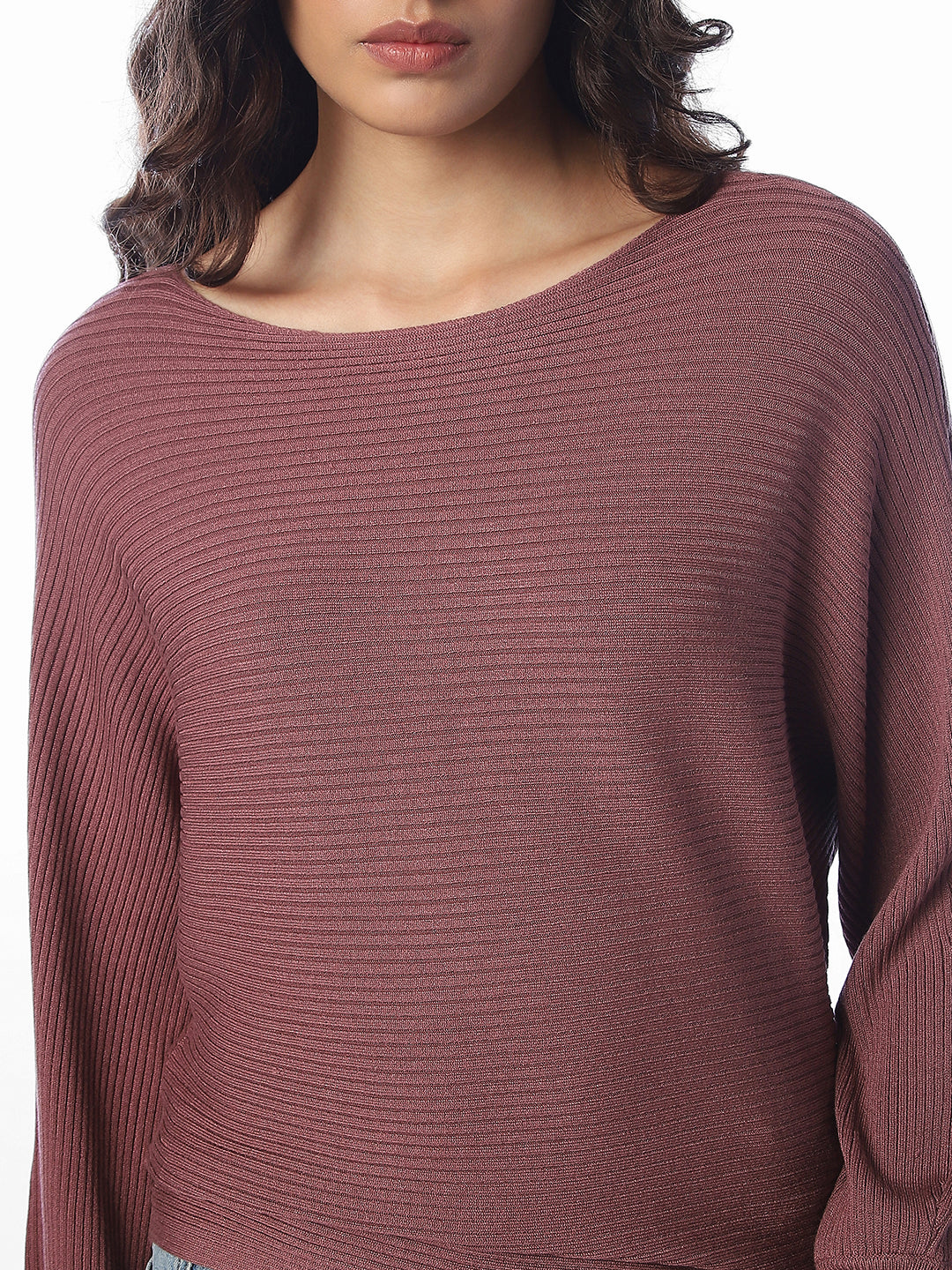 Rose Brown Oversized Pullover