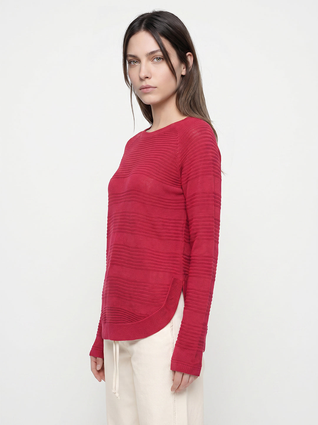 Red Full Sleeves Pullover