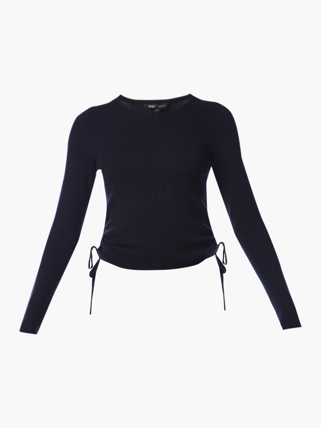 Navy Blue Ruching Detail Pullover