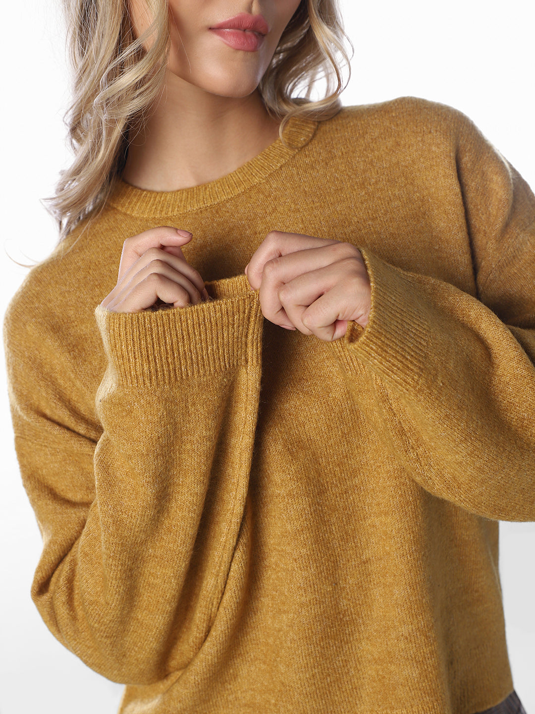 Brown O-Neck Pullover