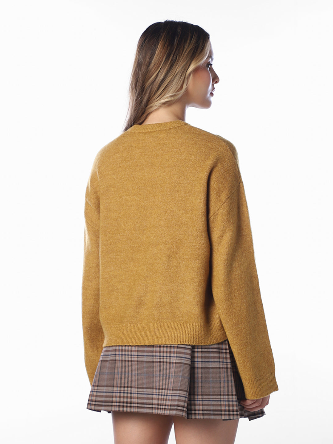 Brown O-Neck Pullover