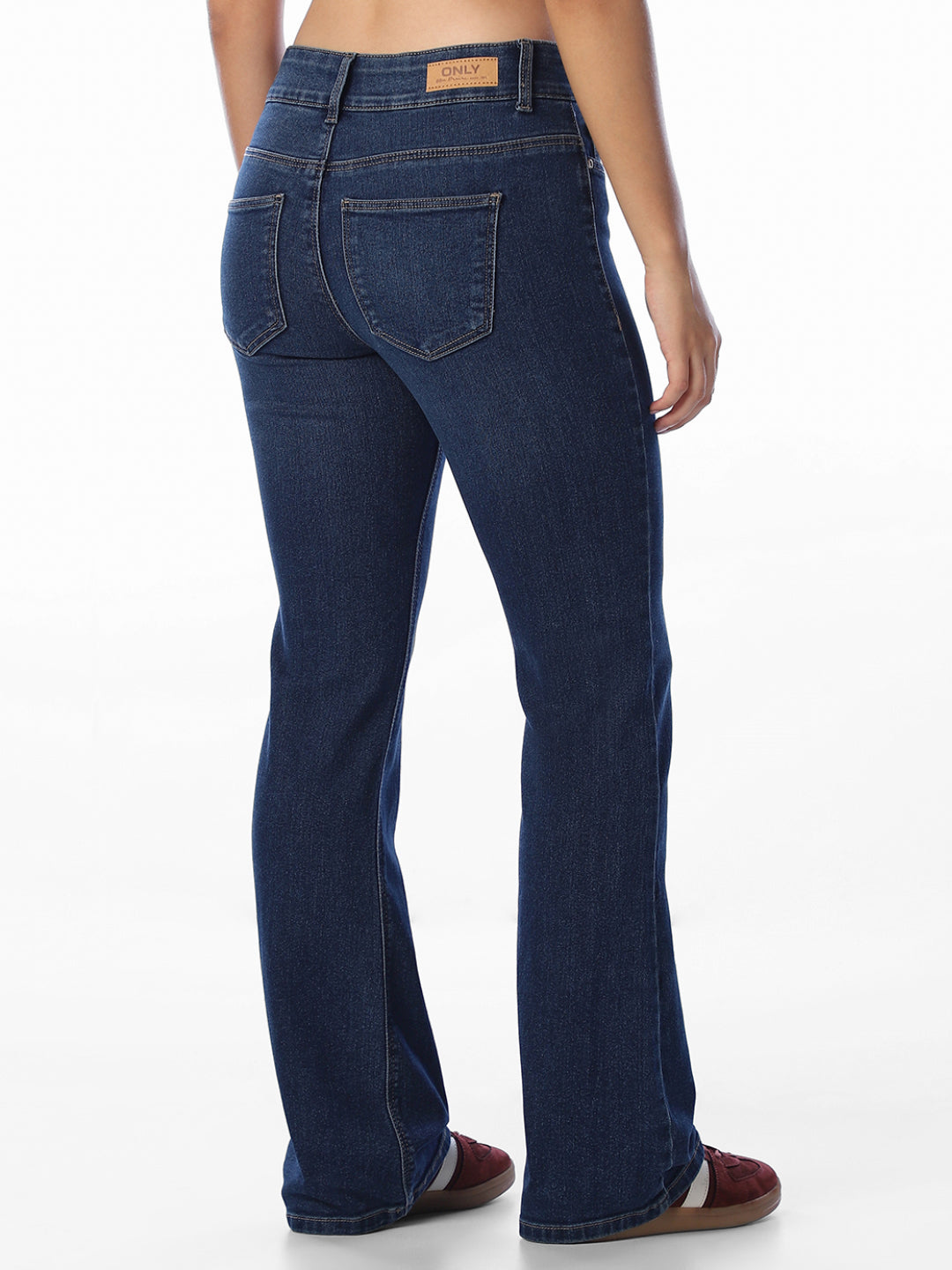 Dark Blue High Rise Flared Jeans