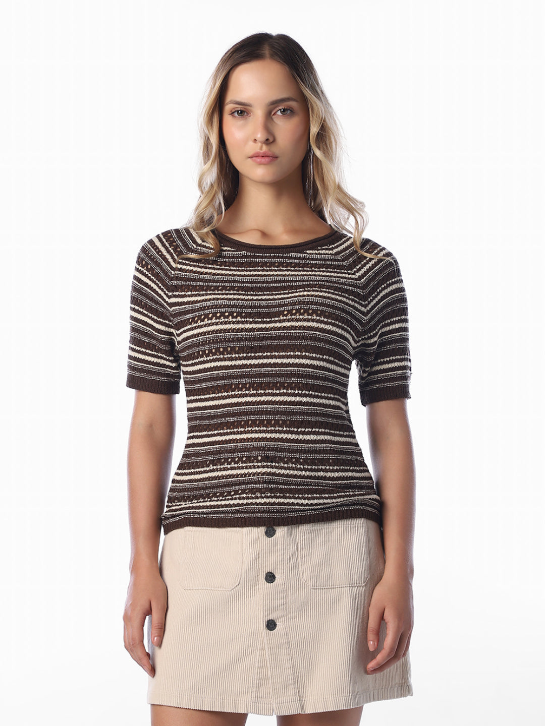 O-Neck Striped Pullover