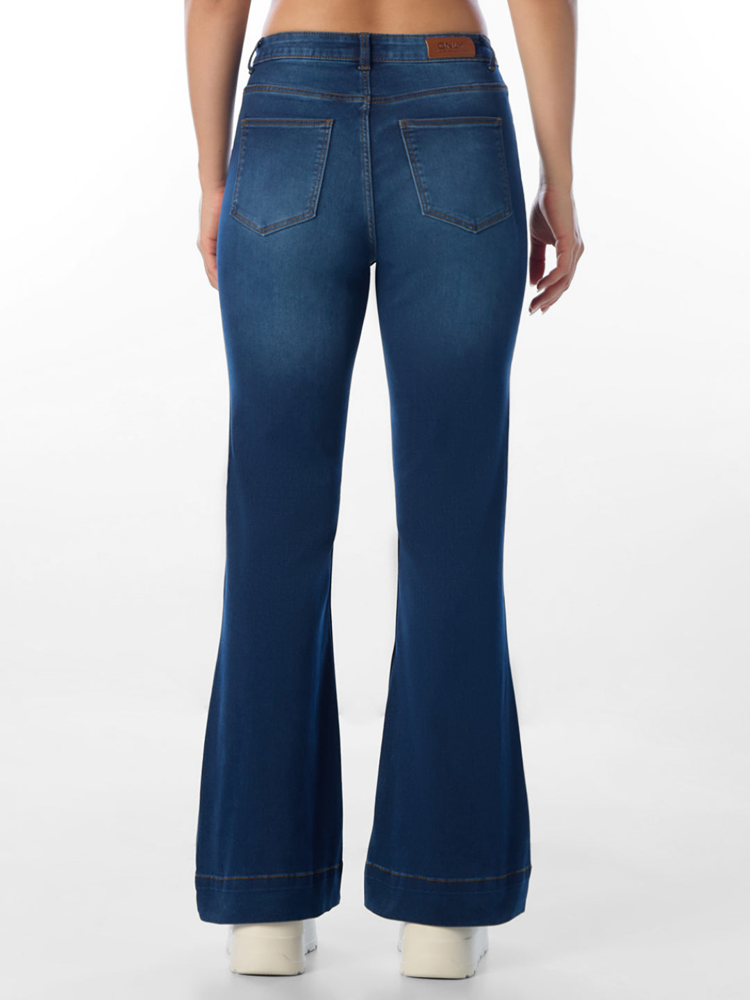 Blue High Rise Flared Jeans