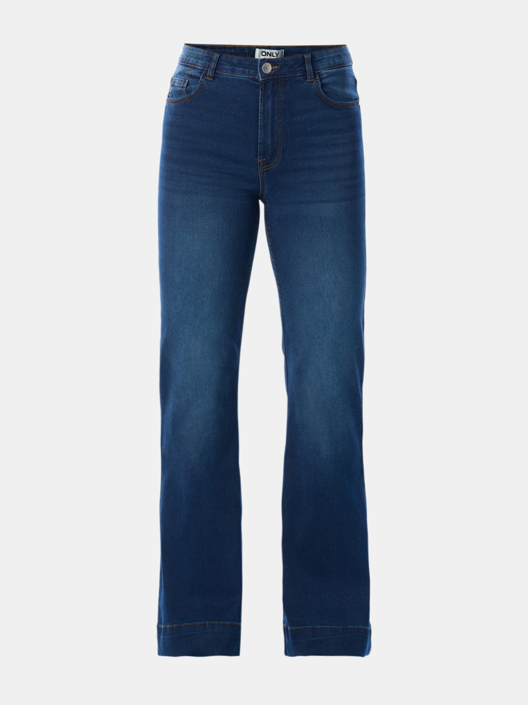 Blue High Rise Flared Jeans