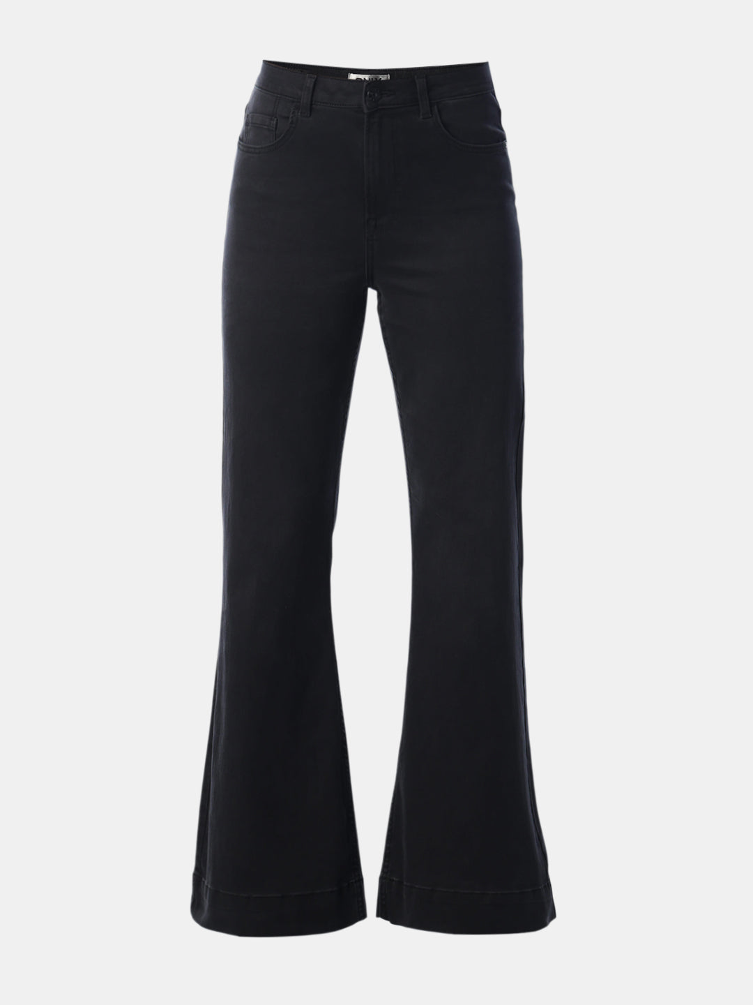 Black High Rise Flared Jeans