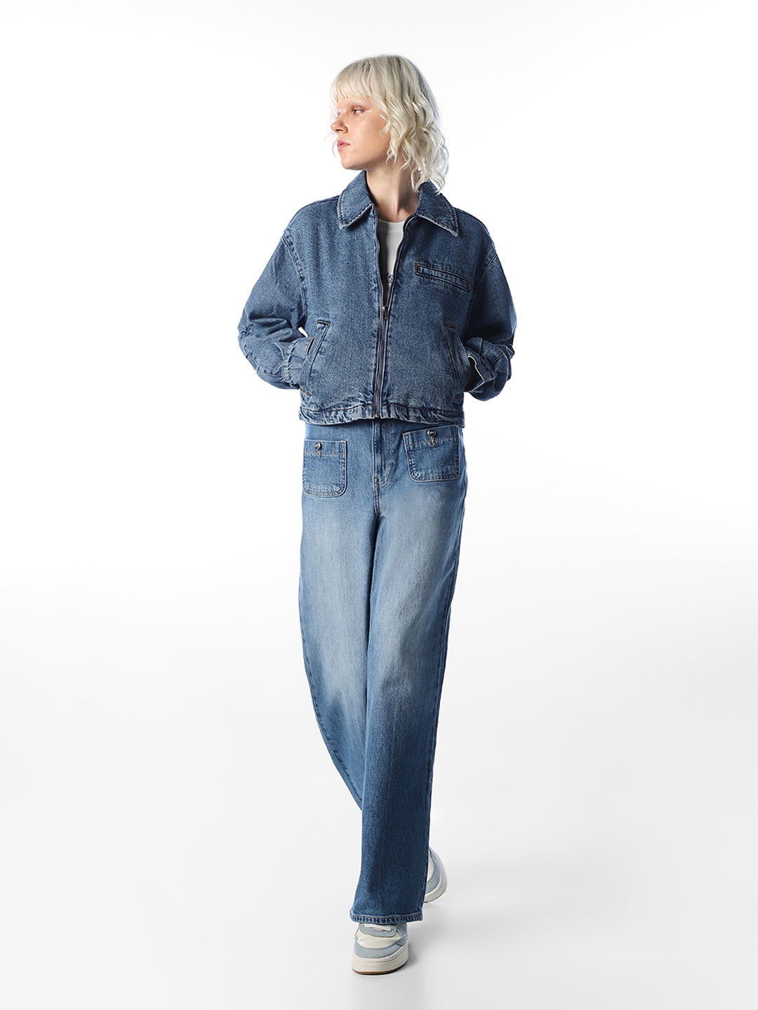Blue Oversized  Denim Jacket