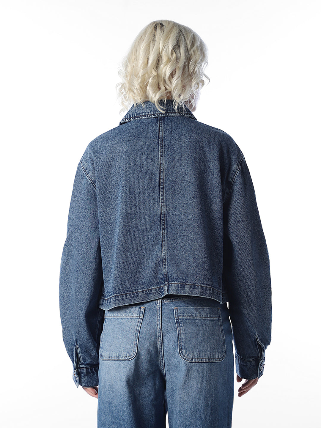 Blue Oversized  Denim Jacket