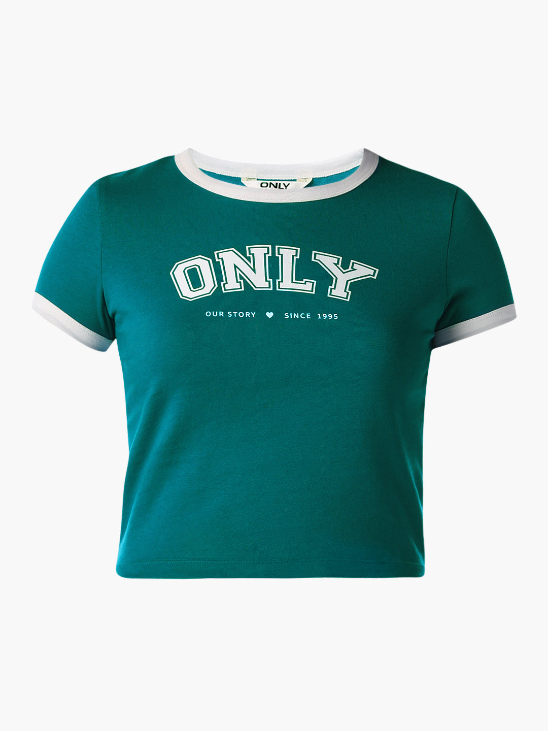 Logo Print Cropped T-shirt - Green