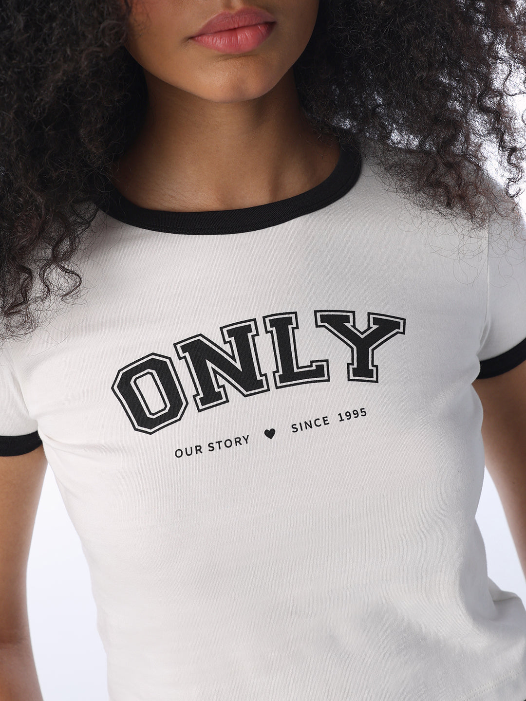 Logo Print Cropped T-shirt - White