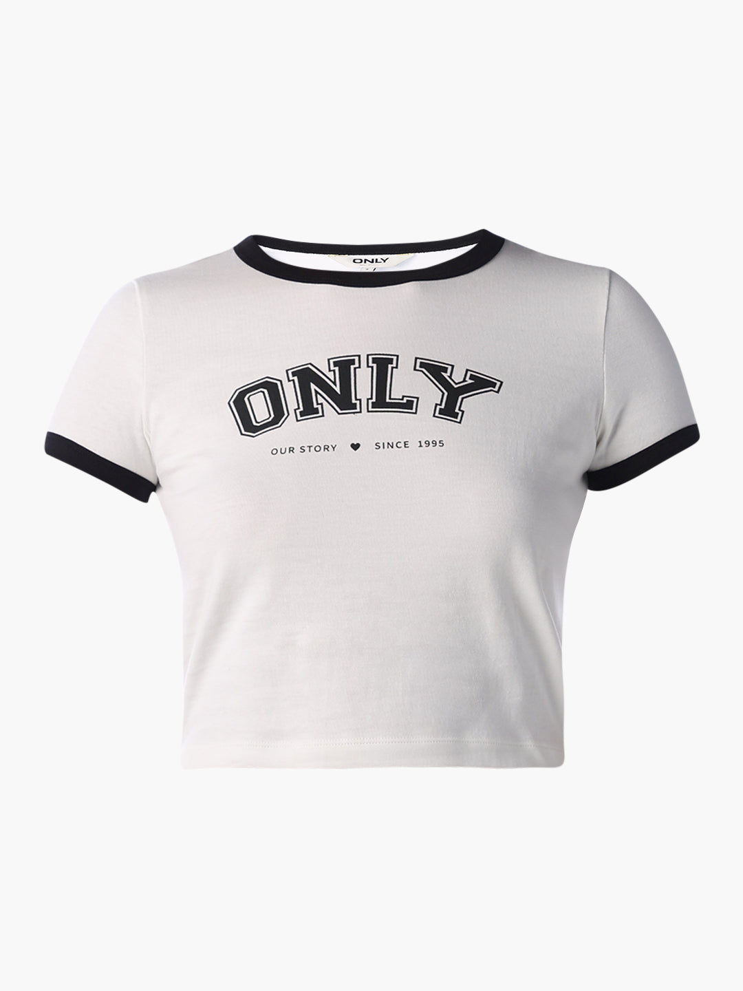 Logo Print Cropped T-shirt - White