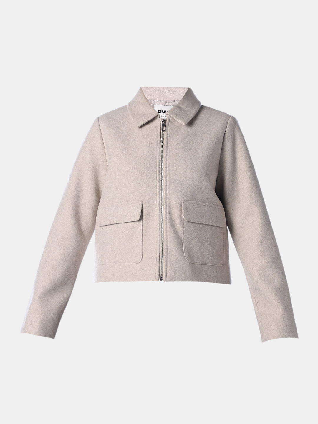 Beige Cropped Jacket