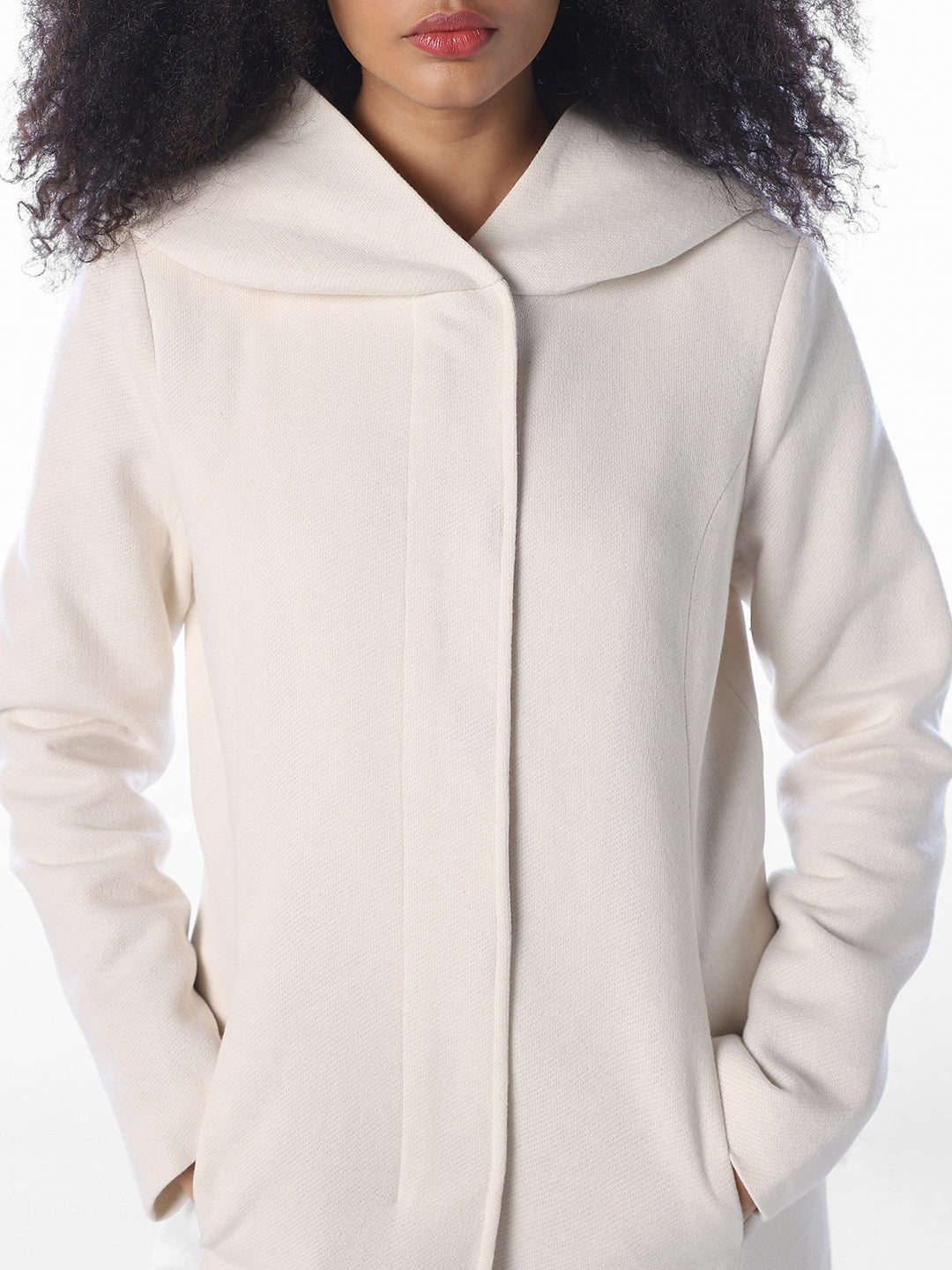 White Hooded Light Coat