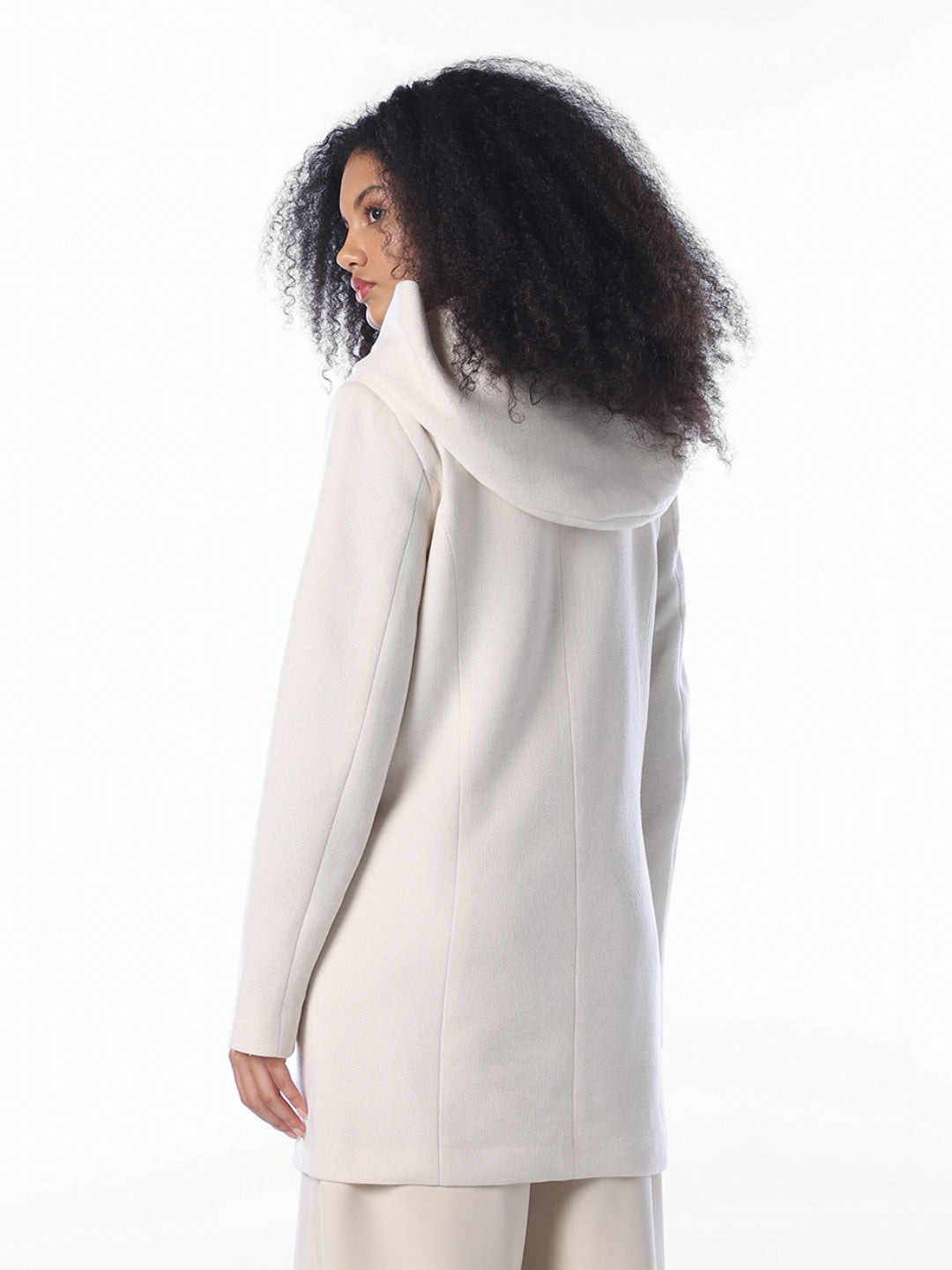 White Hooded Light Coat