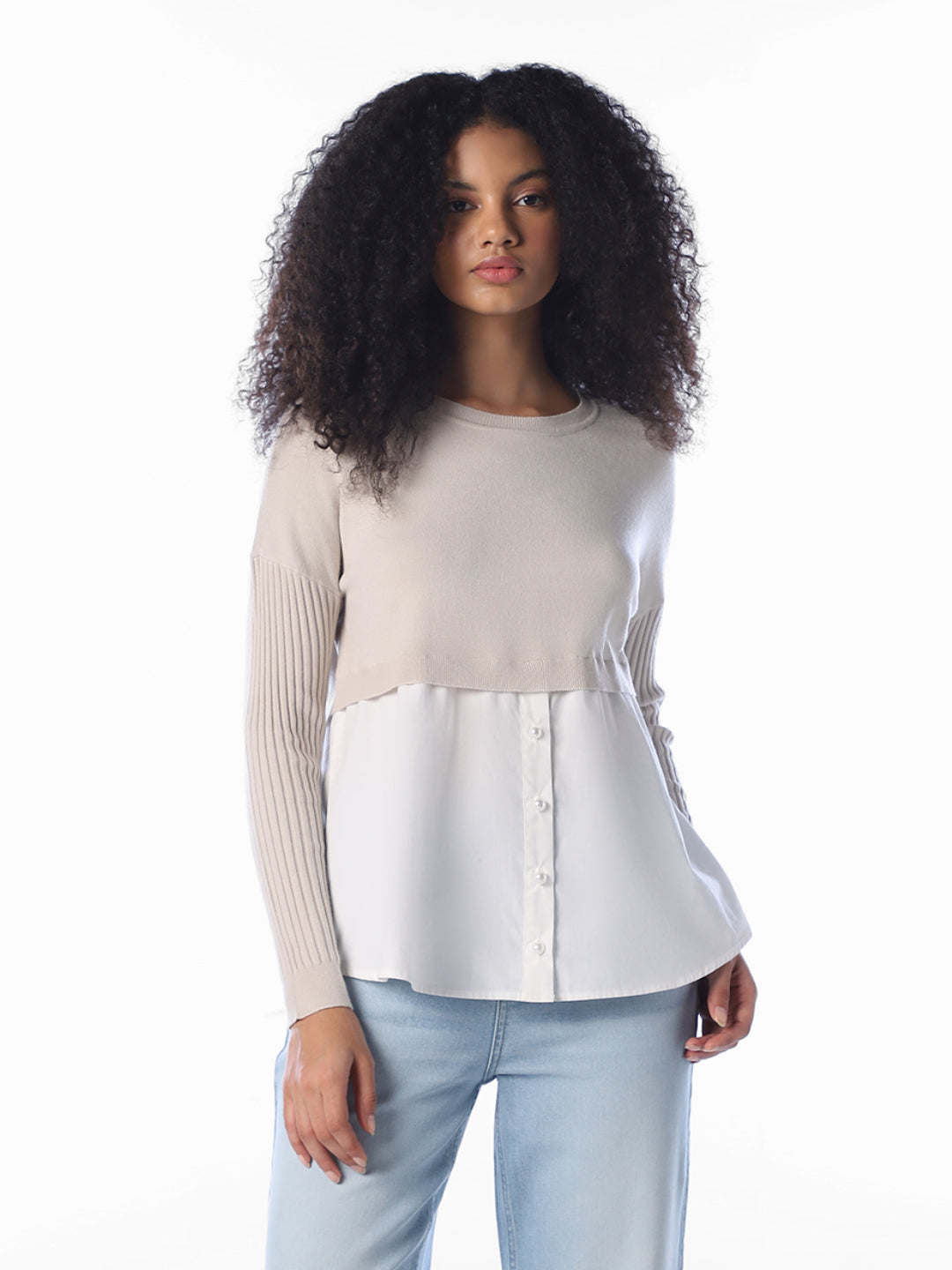 Shirt-Insert Pullover